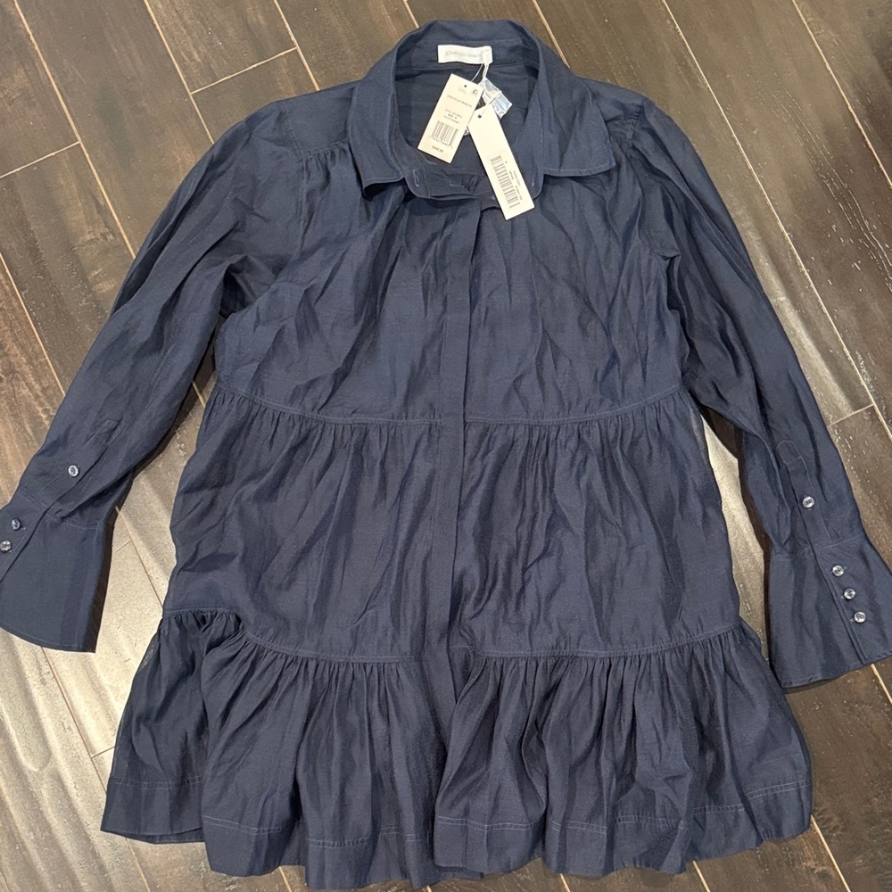 Jonathan Simkhai Midnight Blue Tiered Dress